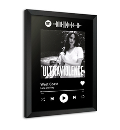 Quadro Interativo do Spotify Lana Del Rey - West Coast