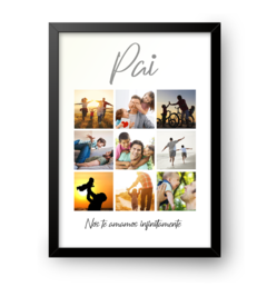 Quadro Poster Decorativo Personalizado Dia dos Pais - comprar online