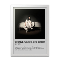 Quadro Poster Decorativo Billie Eilish - We All Fall Asleep, Where Do We Go? - Imperium Posters