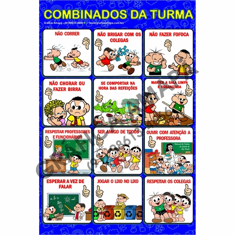 Tabuada da multiplicação Tam Cartaz (90x60cm) - (PLASTIFICADO)