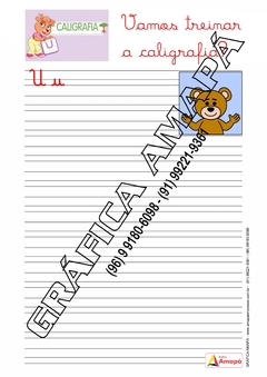 Caderno de Atividades - Treinando a Caligrafia (IMPRESSO) - Reg: 334 - Gráfica Amapá Empresas.com