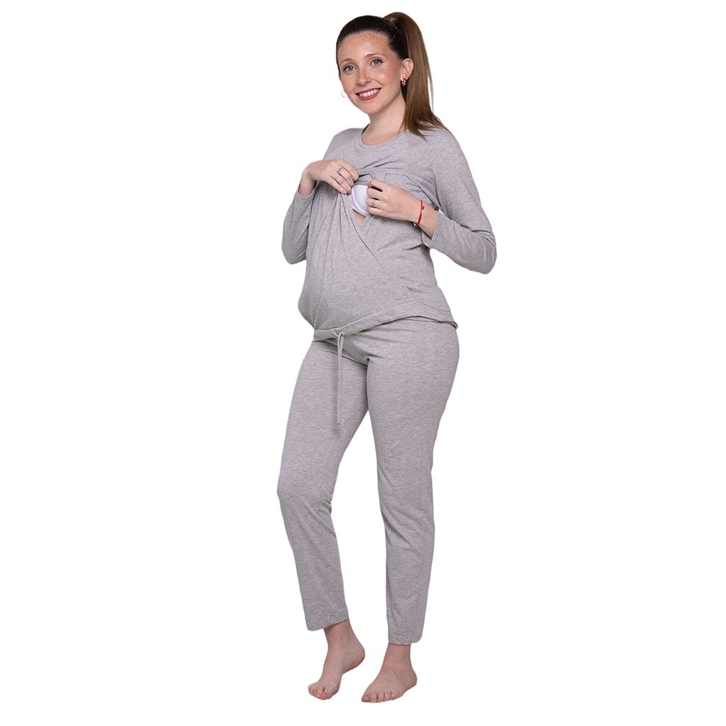 Pijama de algodón bio para embarazo y lactancia La Redoute Collections