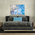Composição com 2 quadros decorativos Mármore azul claro com dourado para sala
