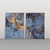 Composição com 2 quadros decorativos Mármore azul escuro para sala e quarto - comprar online