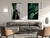 Composição com 2 quadros decorativos Mármore e Natureza nas cores verde escuro - comprar online
