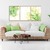 Composição com 3 quadros decorativos Abstrato verde e branco by Sarita Melo