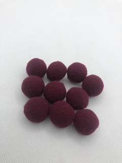 POMPOM SOLTO 14MM MARSALA - SAQUINHOS C/ 10 UNIDADES