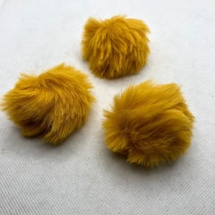 POMPOM SOLTO PELÚCIA 5 CM LARANJA CLARO - UNIDADE