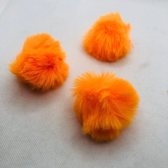 POMPOM SOLTO PELÚCIA 5 CM LARANJA NEON - UNIDADE