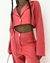 Kit Mini Saia Alfaiataria + Blazer Cropped Rosa Barbie - comprar online