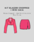 Kit Mini Saia Alfaiataria + Blazer Cropped Rosa Barbie