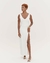 Vestido Longo Fenda Decote Costas Off-White - comprar online