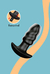 Spin Vibrador Plug Anal com Bullet, com destaque mostrando bullet removível.