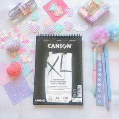 Block Canson XL Dessin Noir 150 gramos A5 20 hojas