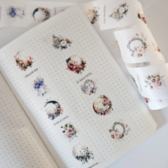 Cinta Washi: Moon and Flowers de Marymer