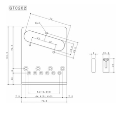 GOT-GTC202 GD PONTE PARA GUITARRA TELECASTER 10.8MM STEEL SADDLE - comprar online