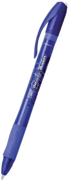 BOLIGRAFO ROLLER GEL-OCITY BORRABLE BIC ILLUSION AZUL