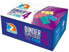 Binder Clips Ezco Color 41mm N°4 x 12 unidades