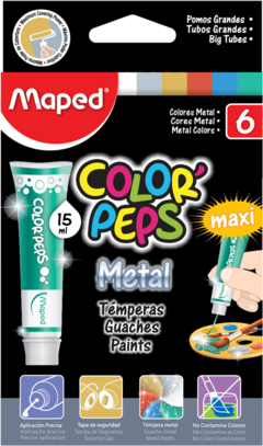 TÉMPERA MAPED COLORPEPS METAL x6