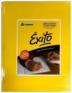 CUADERNO ÉXITO TAPAS DURAS AMARILLAS 16 cm x 21 cm 100 HOJAS