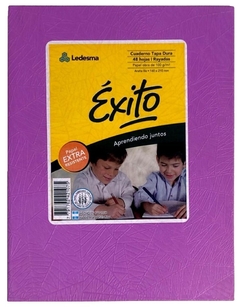 CUADERNO ÉXITO FORRADO 16 cm x 21 cm TAPAS DURAS 48 HOJAS RAYADO