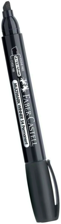 MARCADOR PERMANENTE NEGRO FABER CASTELL 54-E