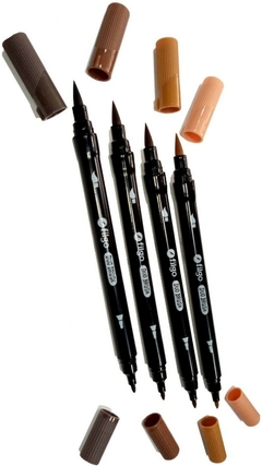 MARCADOR ACUARELABLE FILGO DUO BRUSH x 4 TONOS PIEL - libreria integral