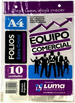 FOLIO LUMA EQUIPO COMERCIAL A4 x 10 u