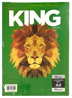 PACK x 10 Hojas PAPEL ILUSTRACIÓN MATE KING A4 150g