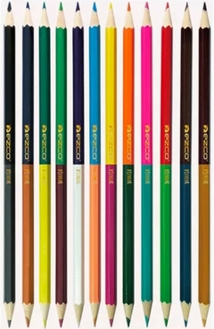 LÁPICES LARGOS EZCO x 12 = 24 colores en internet