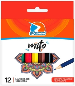 Lápices de color cortos Ezco Mito x12 - comprar online