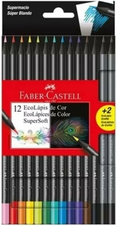 Lápices Supersoft Faber Castell x12 + 2 Grafito