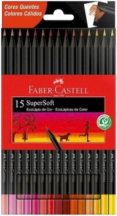 Lápices Supersoft Faber Castell Tonos Cálidos x 15
