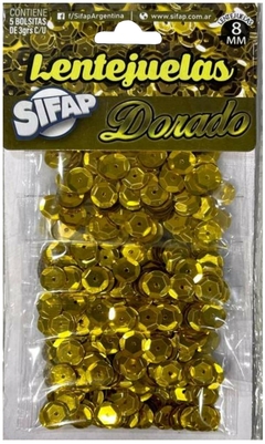 LENTEJUELAS SIFAP DORADAS x 15 g