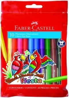 MARCADOR ESCOLAR FABER CASTELL FIESTA x 10