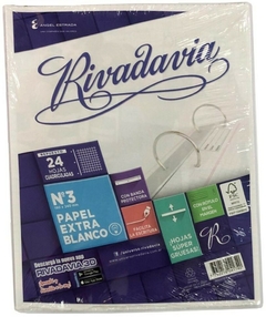 REPUESTO RIVADAVIA N°3 x 24 HOJAS CUADRICULADAS