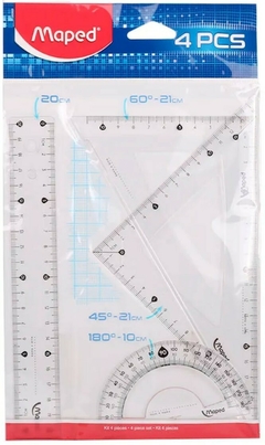 Set de Geometria Maped 4 Piezas 20cm - comprar online