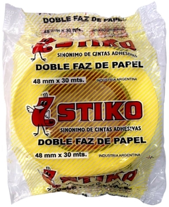 Cinta Adhesiva Stiko Doble Faz de Papel 48mm x 30mts - comprar online