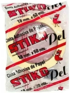 Cinta Adhesiva De Papel Stiko Pel 18mm x 50mts - comprar online