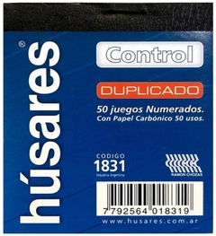 TALONARIO CONTROL DUPLICADO HÚSARES 1831