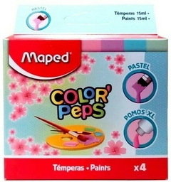 TÉMPERA MAPED COLORPEPS PASTEL x 4