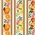 Tecido Tricoline Digital Barrado Frutas Laranja e Limão (9017E318) - 0,55m x 1,50m