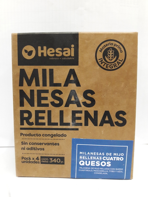 Hesai - Milanesas de mijo cuatro quesos - 4 unidades