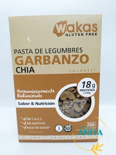 Wakas - Pasta de garbanzos y chía - 250g