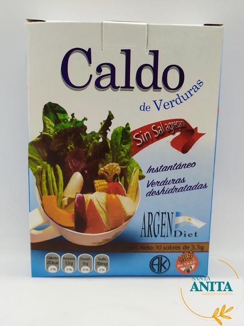 Argendiet- Caldo de verduras Sin sal- 10 sobres