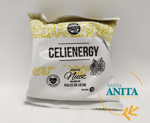 Celienergy- Alfajor de nuez con dulce de leche- 50g