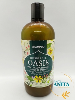 Hierbas del Oasis- Shampoo para caspa, seborrea y caída de cabello- 520ml