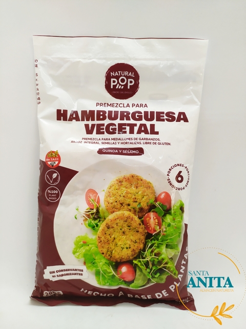 Natural pop- Premezcla para hamburguesa vegetal- 200g