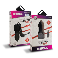 Cargador 12v Auto Soul 2A con cable Tipo C y Puerto USB - comprar online