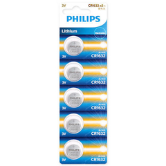 5 Pilas philips Cr1632 3v P/ Sensores, Alarmas